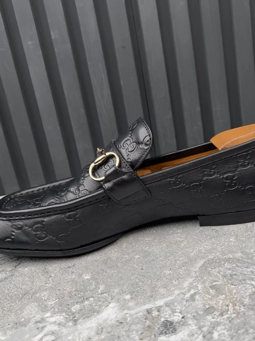 Gucci Tom Ford Era Loafers GG Monogram Embossed Black Leather 10 US or 43.5 EUR